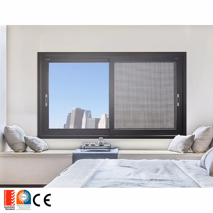 Customizable Size Slim Heat Insulation Function Double Glazed Aluminium Sections Sliding Window Frame