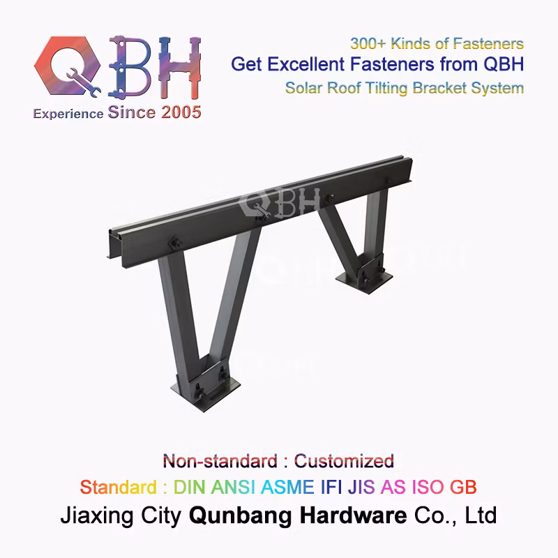 Qbh Customized OEM ODM Photovoltaic PV Module System Aluminum Extrusion Solar Power Energy Panel Mounting Frame
