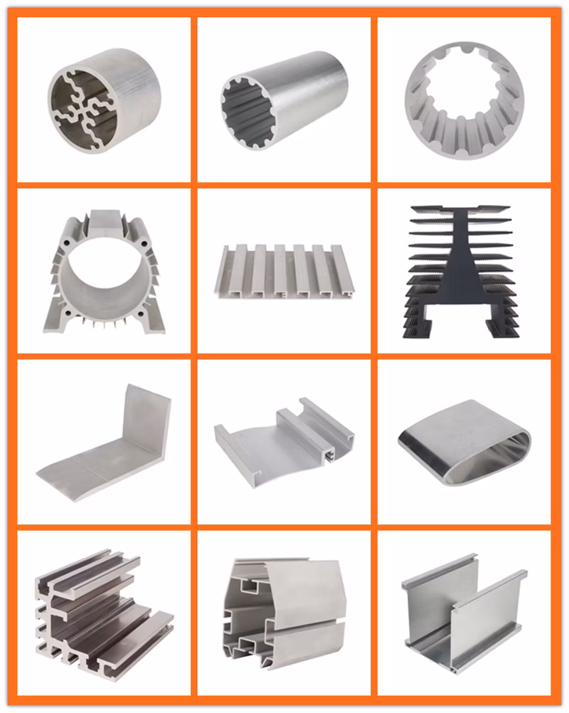 Aluminum Alloy Extrusion Profile Milling/Turning/ CNC Machining Parts Motor Drive Roller Aluminium Extruded Profiles