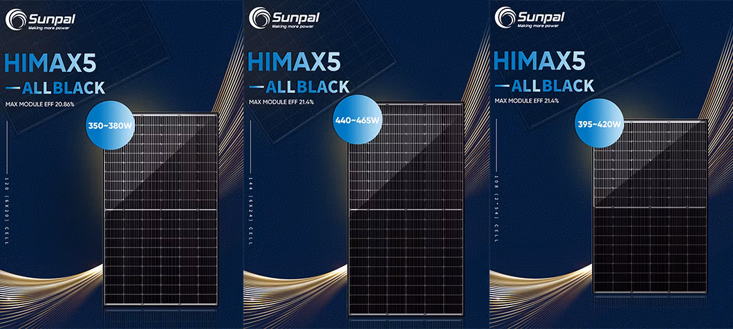 Sunpal All Black Monocrystalline Solar Module 9bb DC AC Multi Module 360W Solar Panels