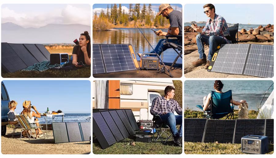 Waterproof ETFE Portable Foldable Solar Panel Kit 100W 120W Charger for Outdoor Camping