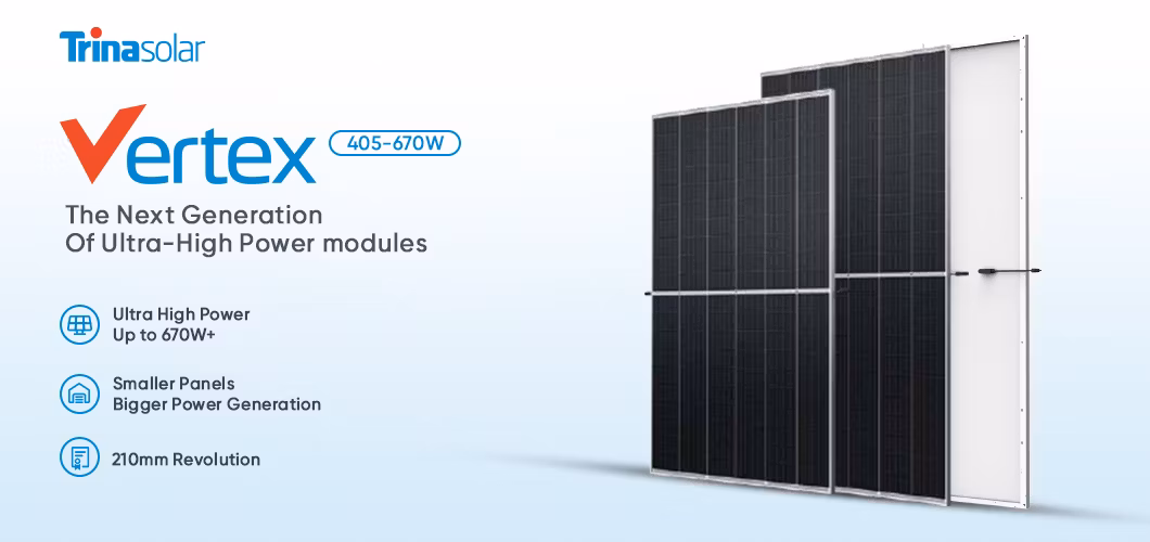 Trina Solar Power Panel Silver Frames 400W 430W 440W 450W 550W Mono Perc Half Cut Module in Low Price