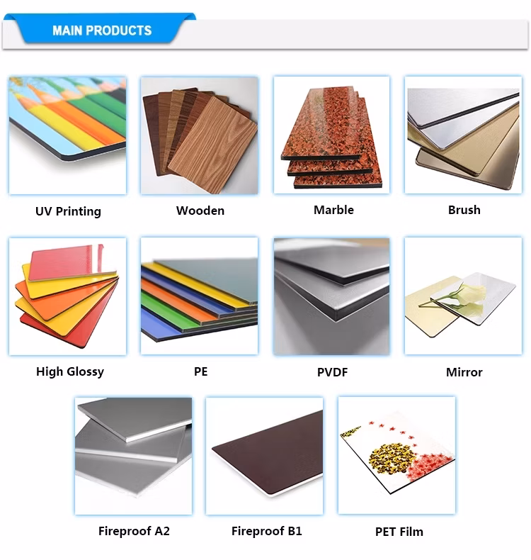 20 Years Manufacturer 3mm 4mm 5mm PVDF ACP Glossy Aluminum Composite Panel