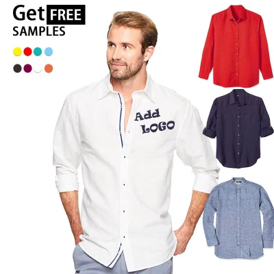 OEM Wholesale Luxury Brand Plus Size White Cotton Office <a href='/long-sleeve/'>Long Sleeve</a> Casual Formal Shirts for Men