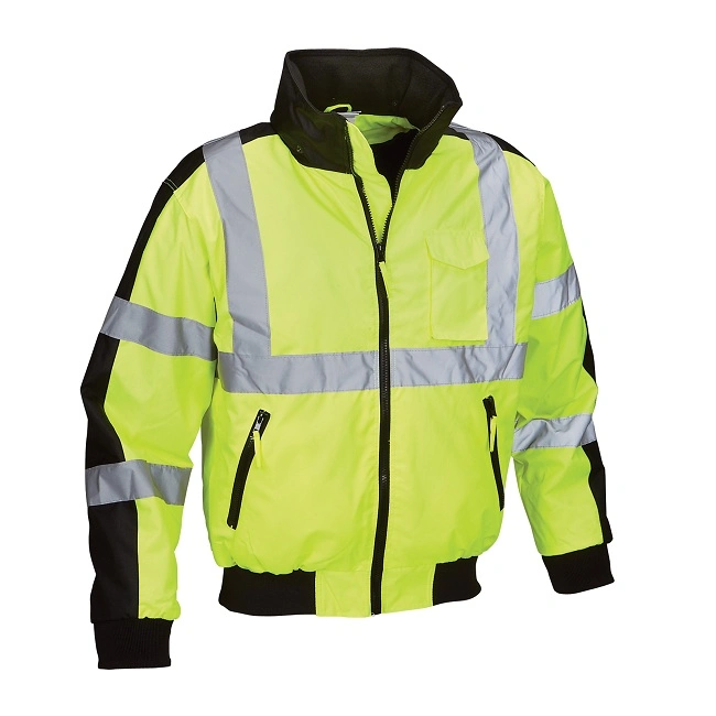 Hot Selling Long Sleeve Winter Clothing High Visibility Fluorescent Reflective Safety Jackets