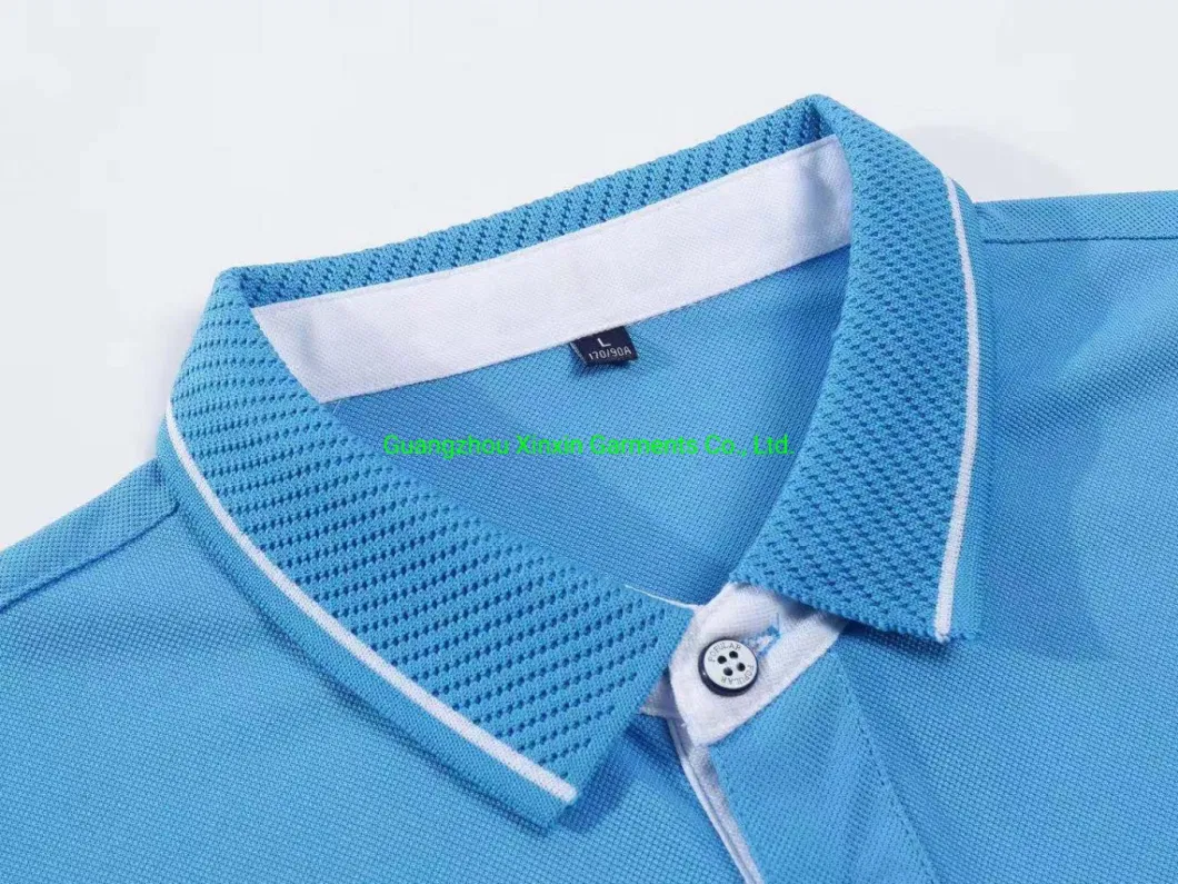 Customized Pure Cotton Pique Quickly Dry Fit Men Recycled Plain Golf Short Sleeves Polo Shirt (890)