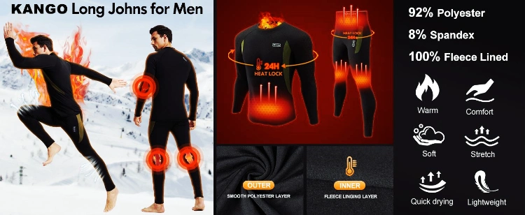 Kango Factory 2023 Long Sleeve Thermal Shirts Long Johns Thermal Underwear