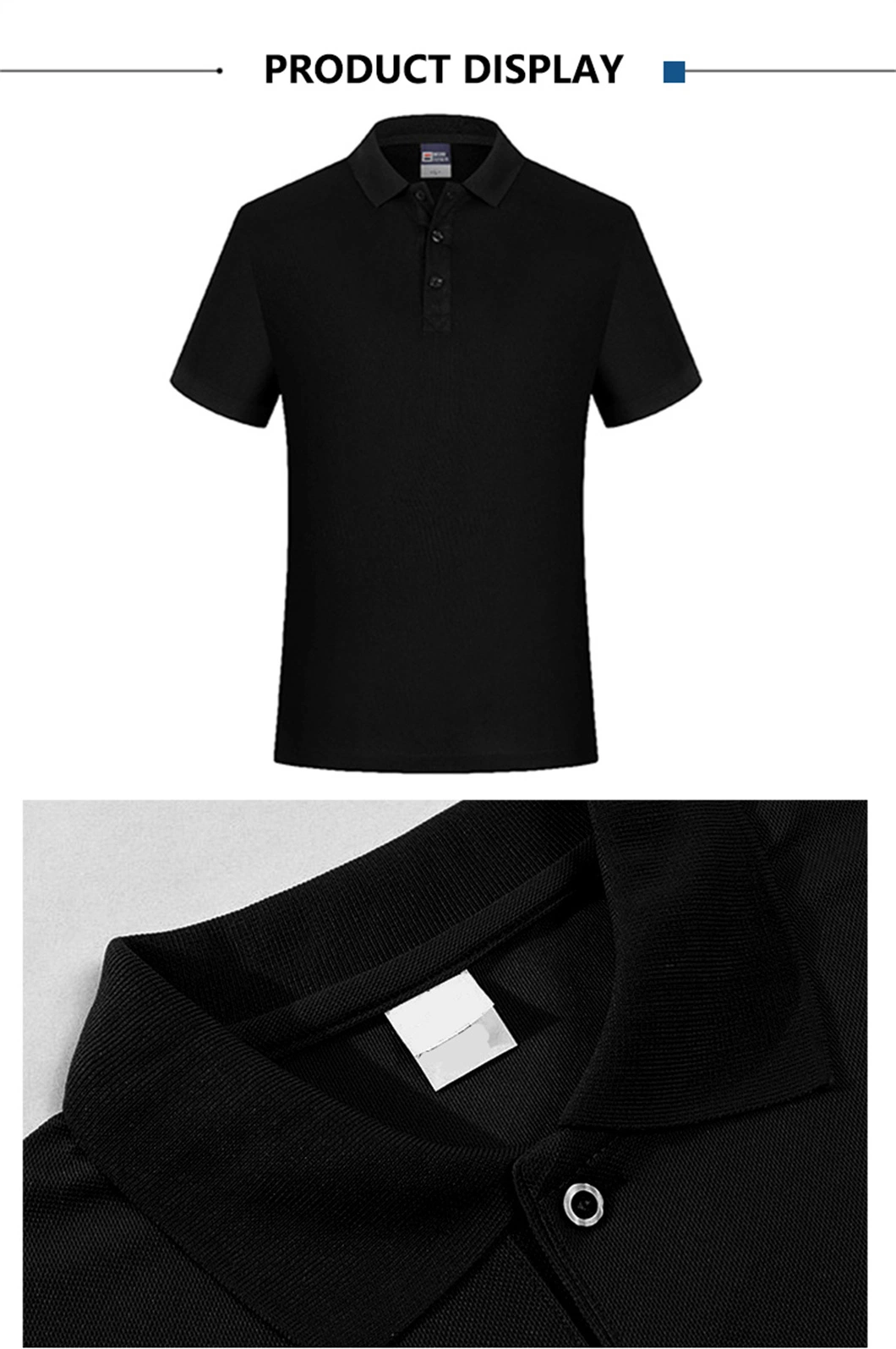 High Quality Adult Clothing Embroidered 100 Cotton Mens Golf Crochet Knit Polo Shirt with Custom Logo