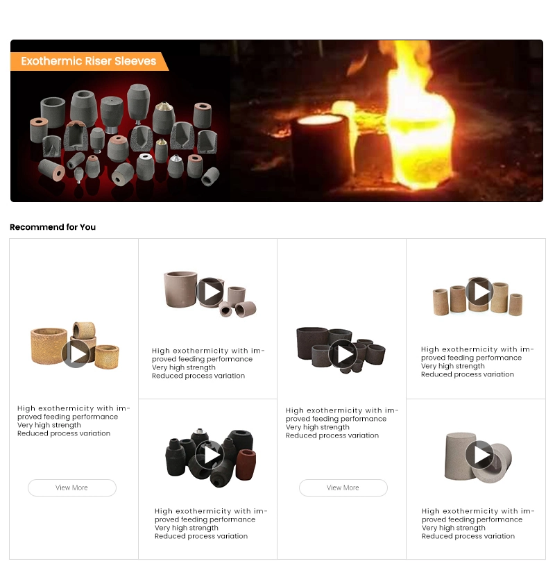 Refractory Foundry Riser Thermal Insulation Materials Exothermic Sleeves for Iron Steel Casting