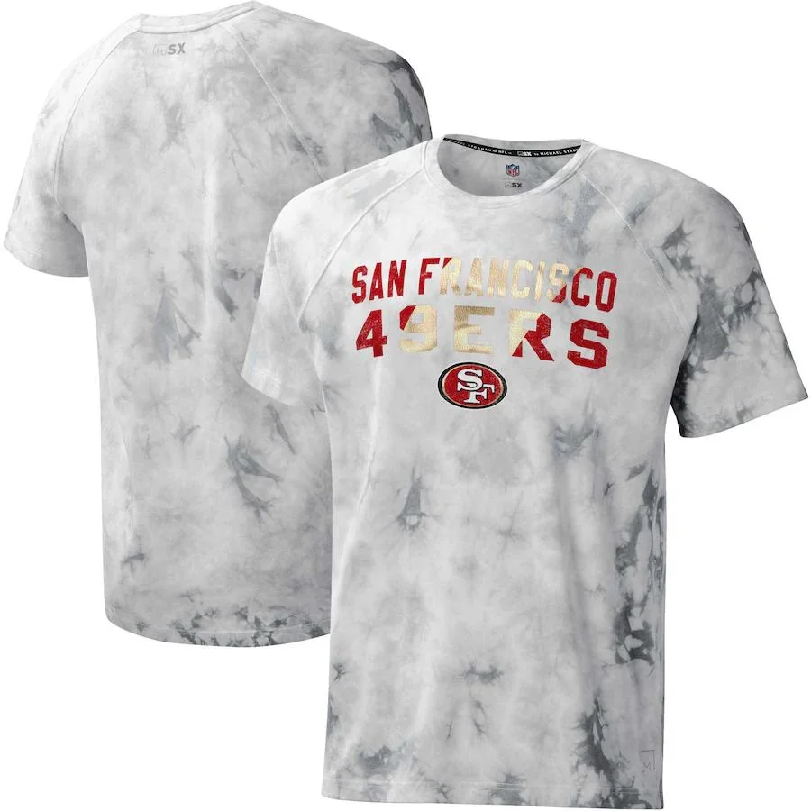 Wholesale N-FL Dropshipping Lions Bears Rams Broncos Panthers Dolphins Steelers 49ers Tie-Dye Raglan T-Shirt