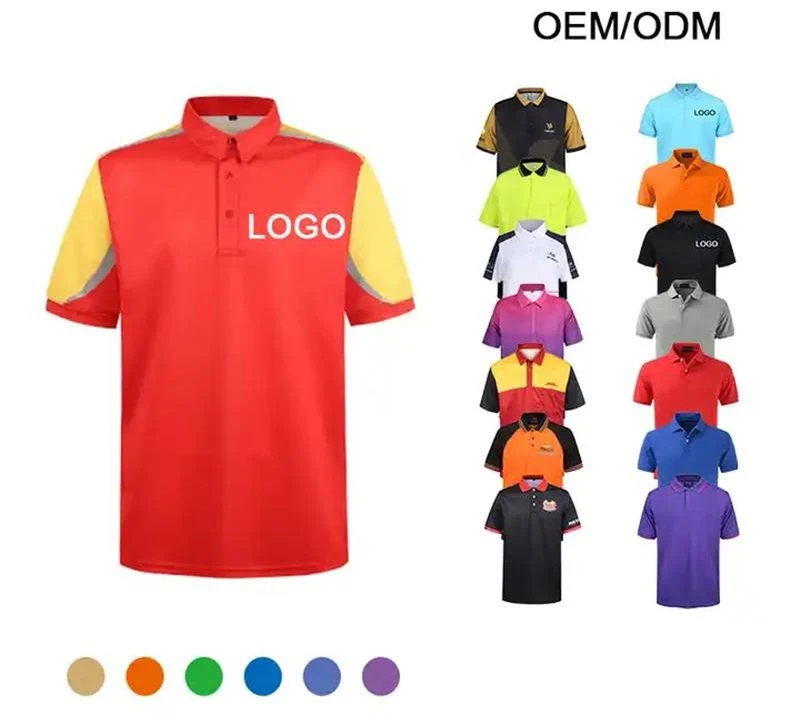 Custom Logo Full Printing Solid Color Blank Polyester Breathable Quick Dry Slim Fit High Quality Summer Hot Selling Uniform Work Unisex Polo Shirt