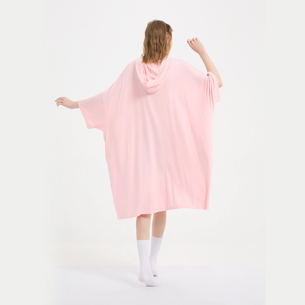 Oversized One Size Extra Long Bamboo Sleep Tee for Summer Night Dress Plus Size Women Nightwear Sleepwear Nightgown Factory