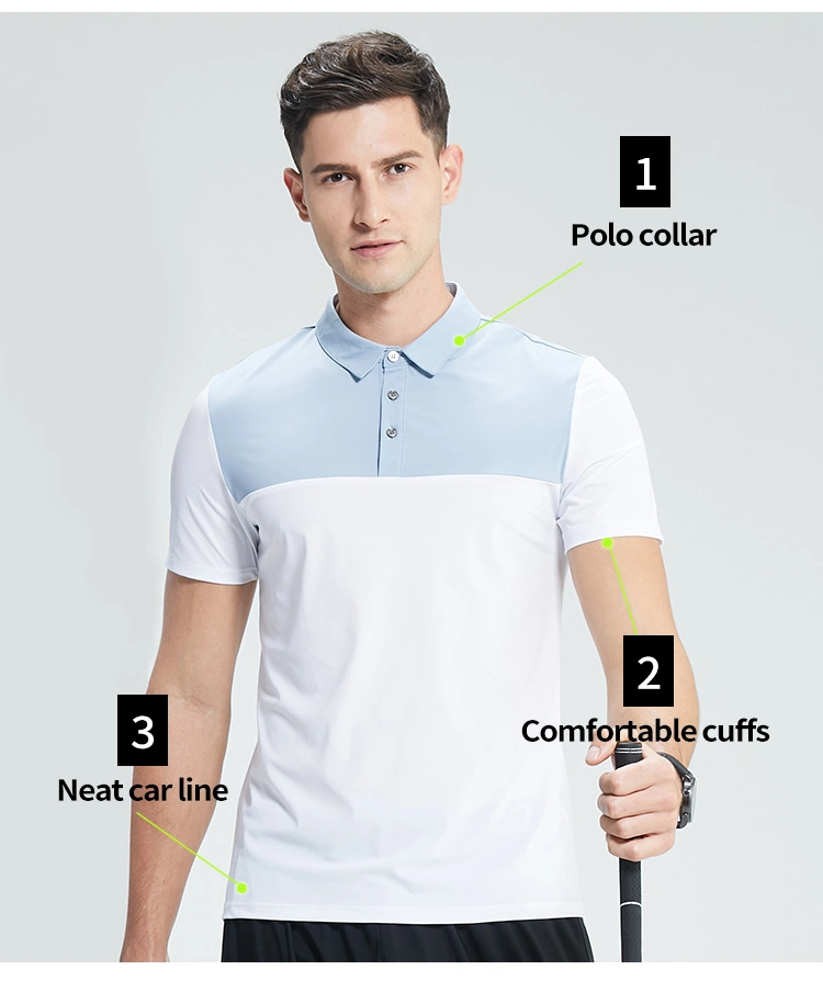 Wholesale High Quality Plain Casual T-Shirts Embroidered Polo Tshirt Golf Clothing Custom Logo Simple Polo Shirt for Men