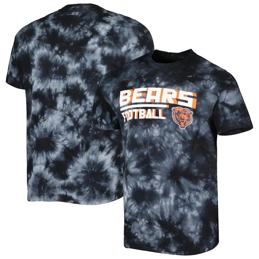 Dropshipping Wholesale Men&prime;s Dallas Patriots Falcons Broncos Bears Cowboys Msx by Michael Strahan Black Tie-Dye T-Shirt