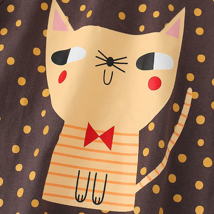 Girls Clothing Cotton Cute Cat New Style Kids Wear Soft Children&prime;s Shirt