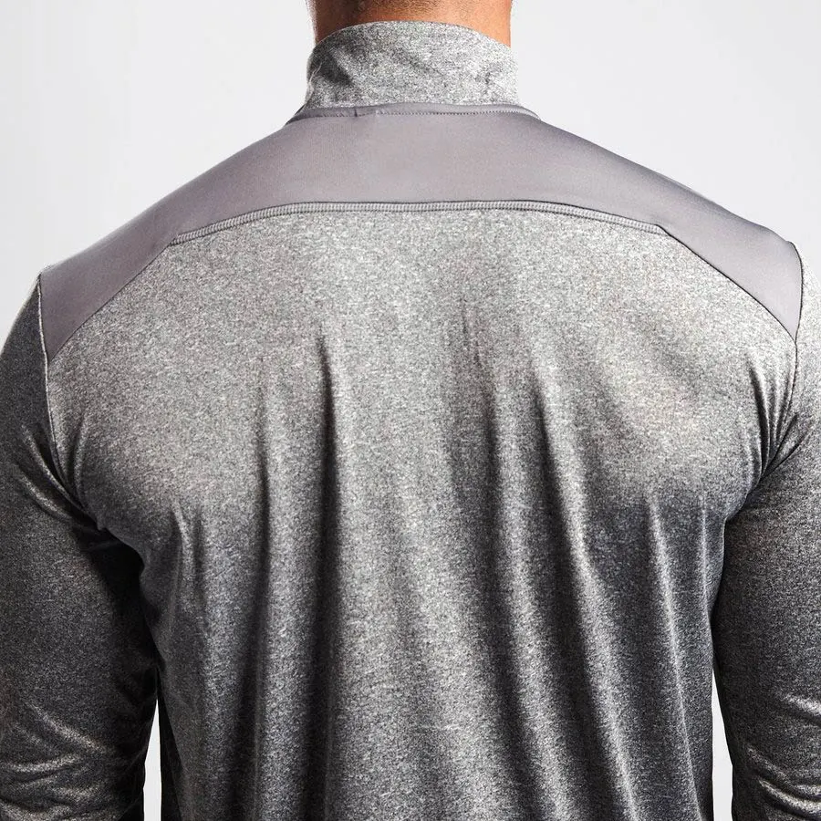 Custom Zip up Fitted Long Sleeve Dri Fit Athletic Shirts for Men