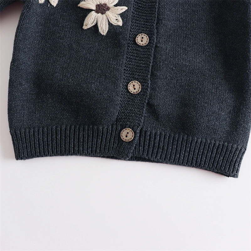 Children Baby Sweater Fashion Petals Collar Knitted Cardigan Jacket Baby Sweater Coat Girls Cardigan Autumn Winter Sweaters