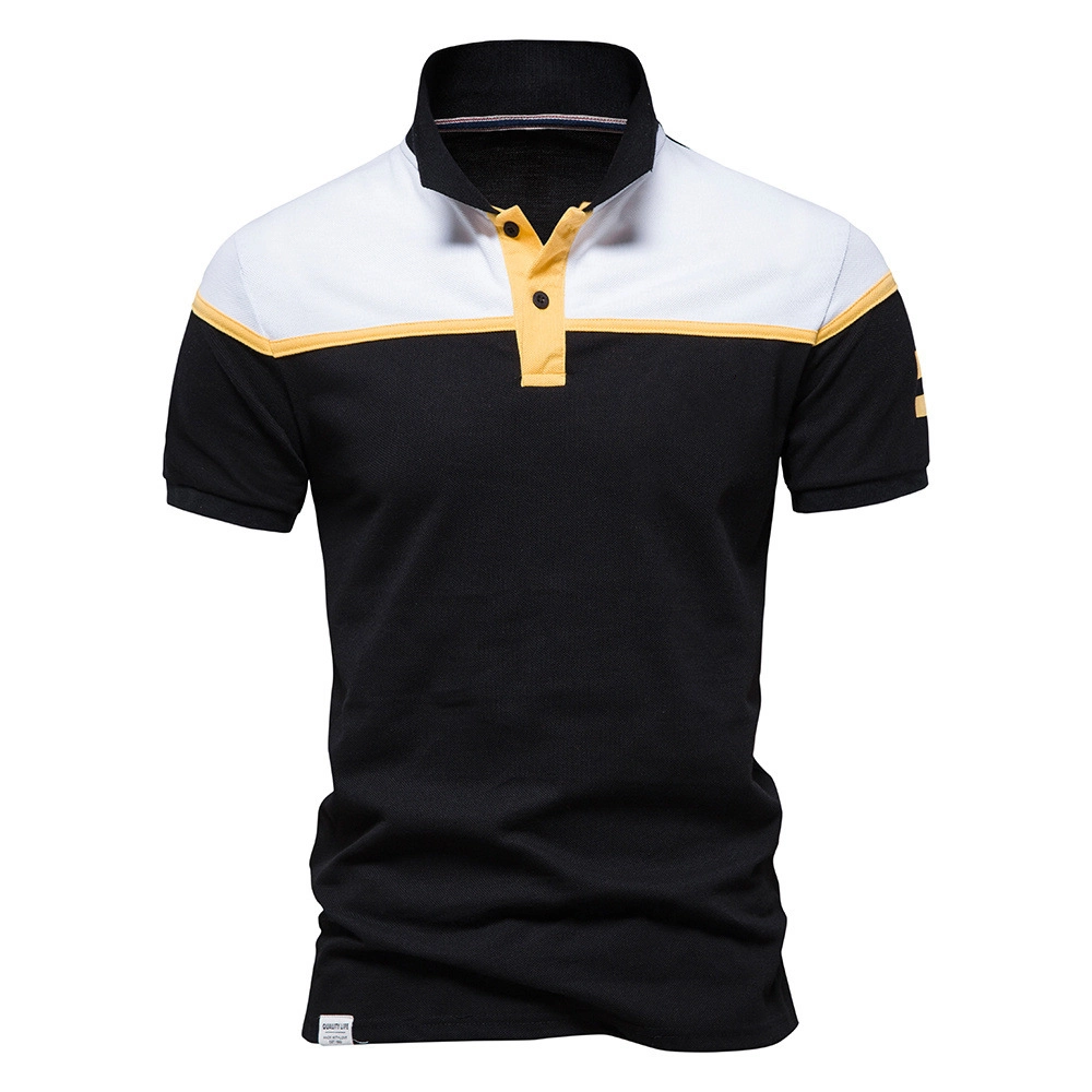 Staff Uniform Polo Shirt Cotton Pique Long Full Sleeve Uniform Polo T Shirt for Men