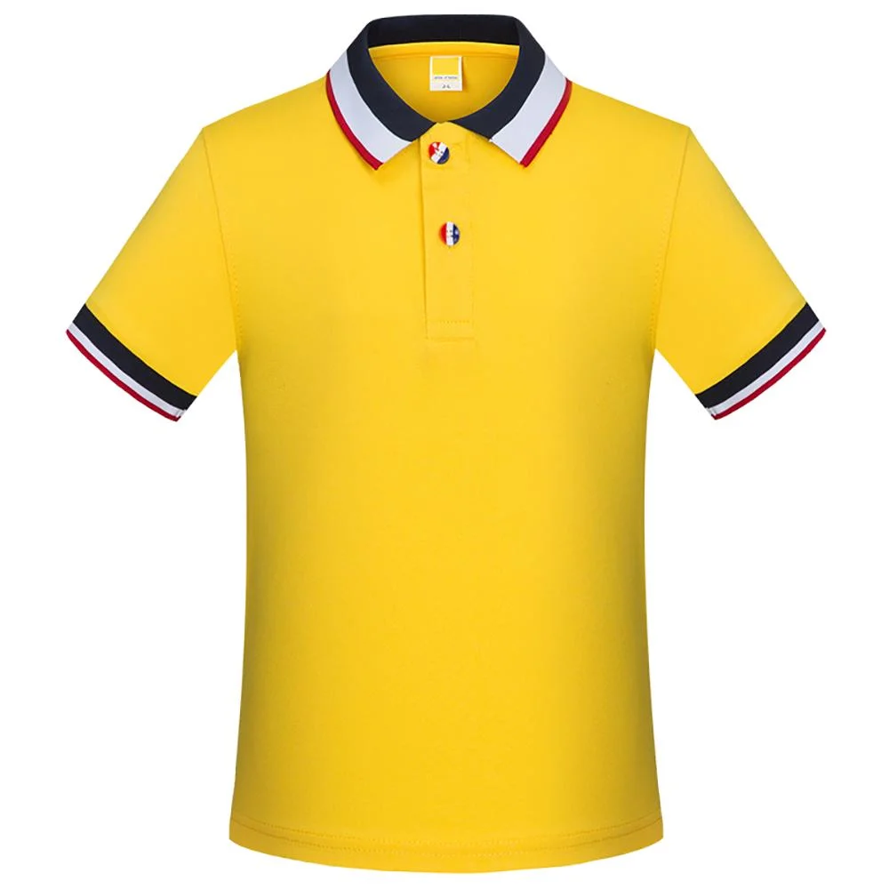 Wholesale Fashion Color Polo Custom Logo Polyester Cotton Pique Mesh Men Short Sleeve Polo Shirt