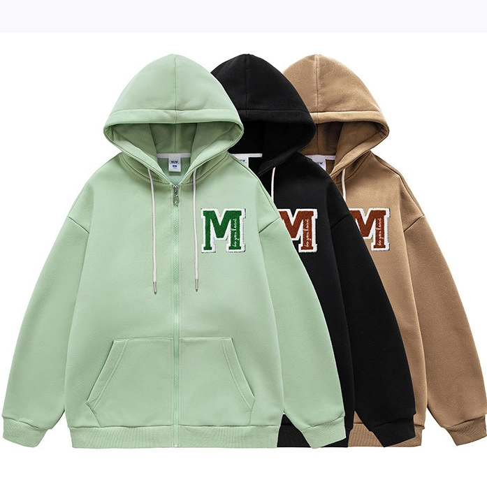 Cotton Hoodies Custom Heavyweight with Embroidery and Puff Print Logo