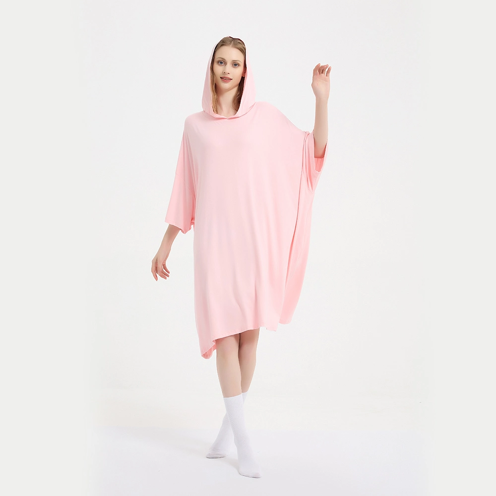 Oversized One Size Extra Long Bamboo Sleep Tee for Summer Night Dress Plus Size Women Nightwear Sleepwear Nightgown Factory