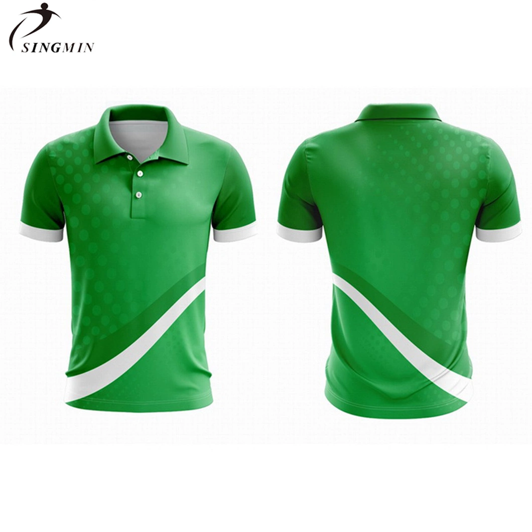 Custom Logo Men Polyester Digital Sublimation Sports Polo Shirt for Team Club