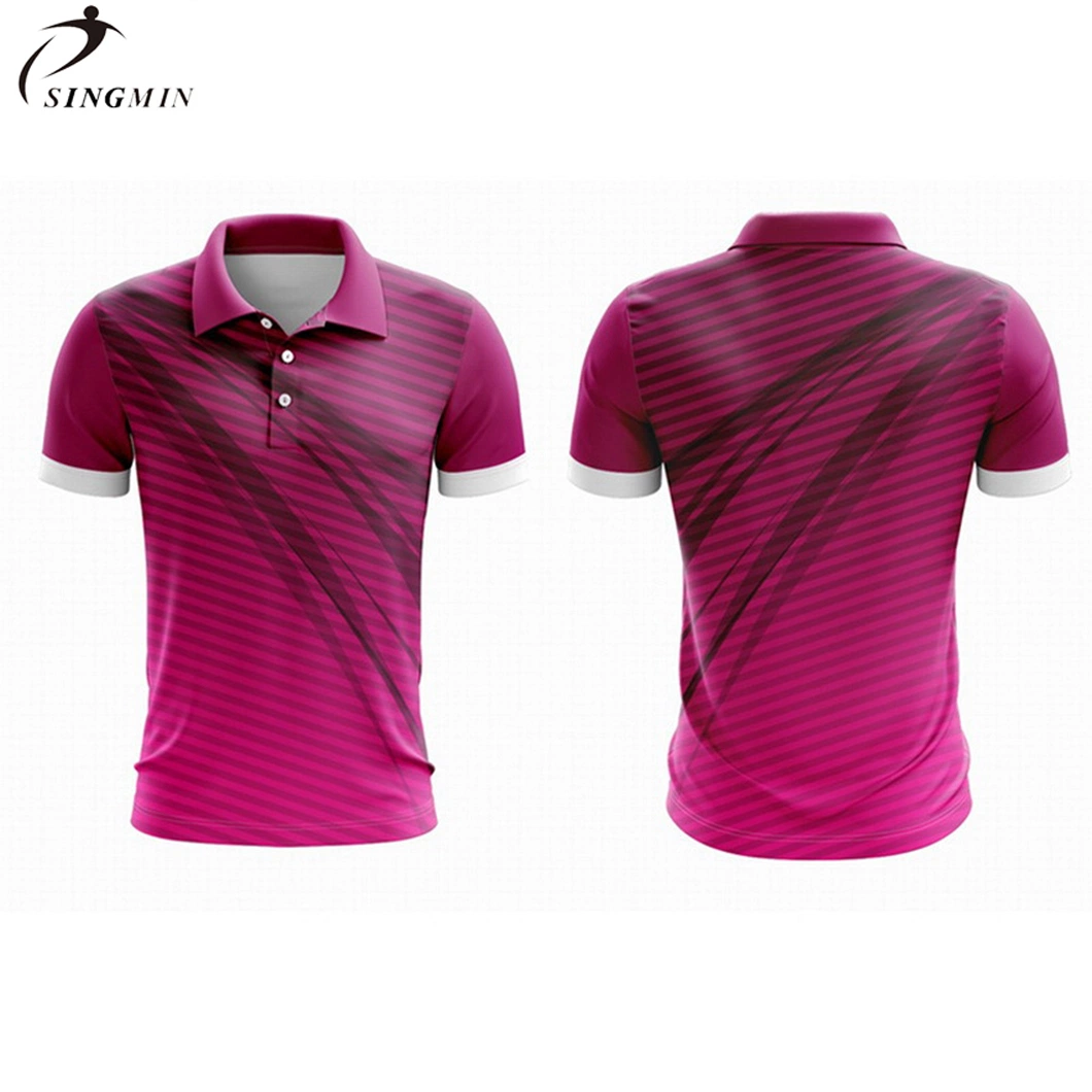 Custom Logo Men Polyester Digital Sublimation Sports Polo Shirt for Team Club