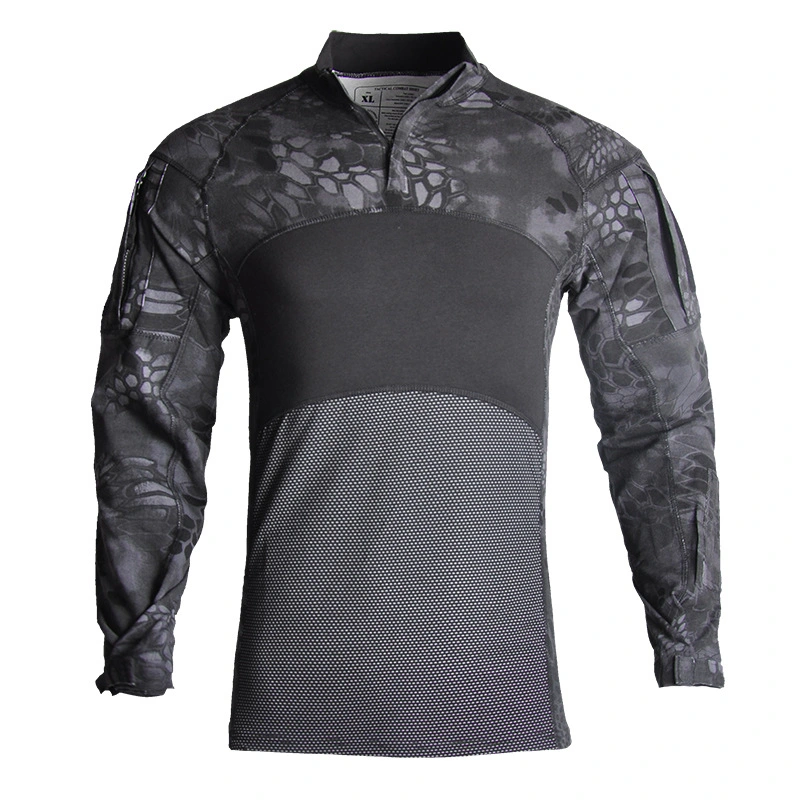 Men Quick Dry T-Shirt Long Sleeve Shirts Outdoor Camouflage Clothing Hunting Tee