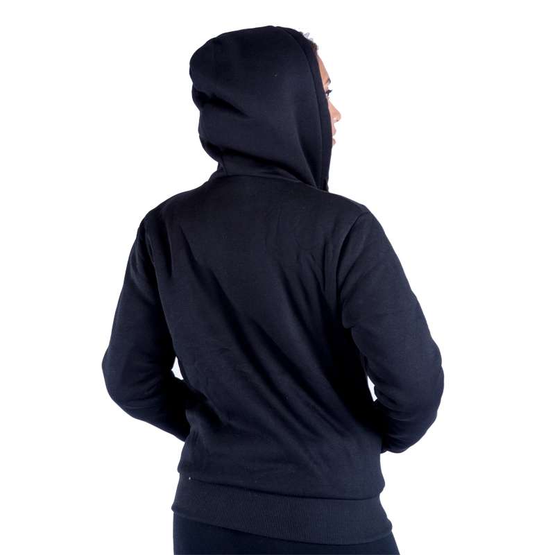 Apparel Manufacturer Full-Front Zipper Fleece Hoodie Solid Color Sweater Women&prime; S Hoodie