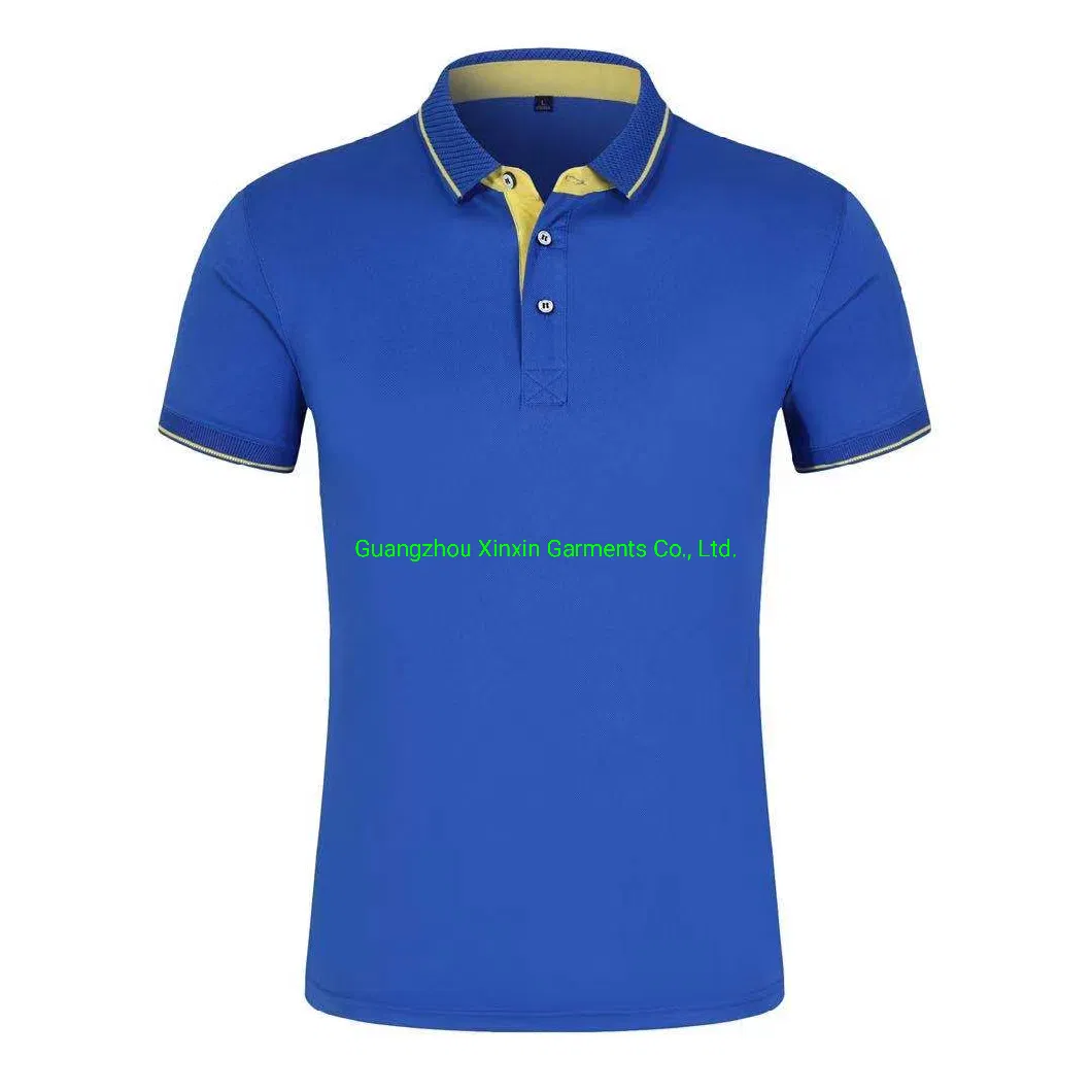 Customized Pure Cotton Pique Quickly Dry Fit Men Recycled Plain Golf Short Sleeves Polo Shirt (890)