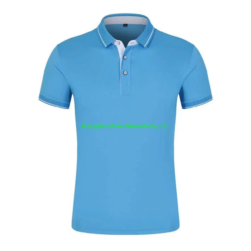 Customized Pure Cotton Pique Quickly Dry Fit Men Recycled Plain Golf Short Sleeves Polo Shirt (890)