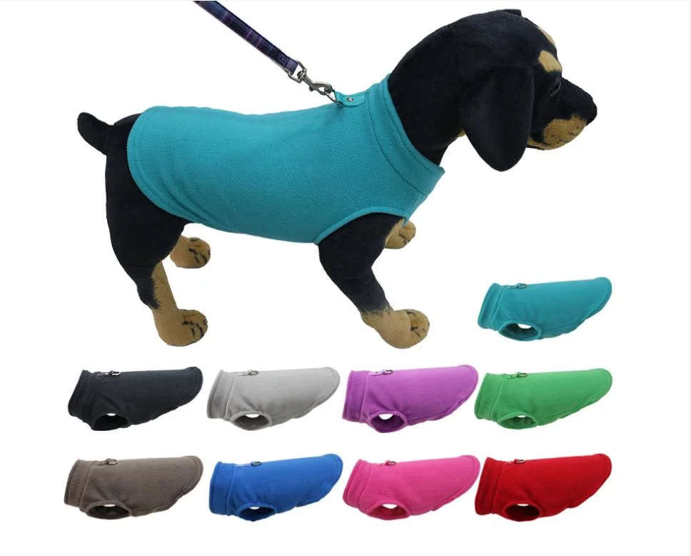 Dog Sweater with Leash Ring Warm Pullover Small Dog Fleece Jacket for Winter