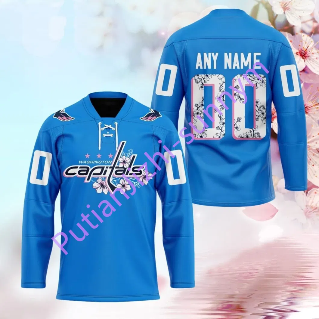 Washington Capitals Personalized 2024 Cherry Blossom Hoodie Hockey Baseball Jersey T Shirt Long Sleeve Print Stitched Wholesale &amp; Retail