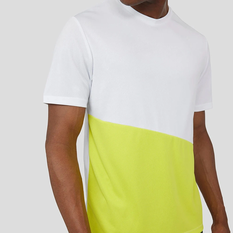 Custom Print Logo Crew Collor Color Block Plain T Shirts for Men