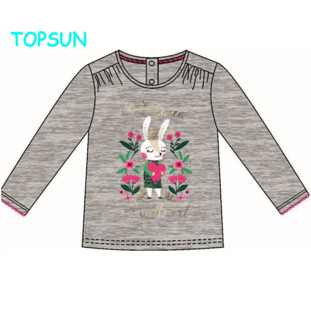 Costum Girls Long Sleeve T Shirt Child Casual Clothing Cute Cartoon Printed Pullover