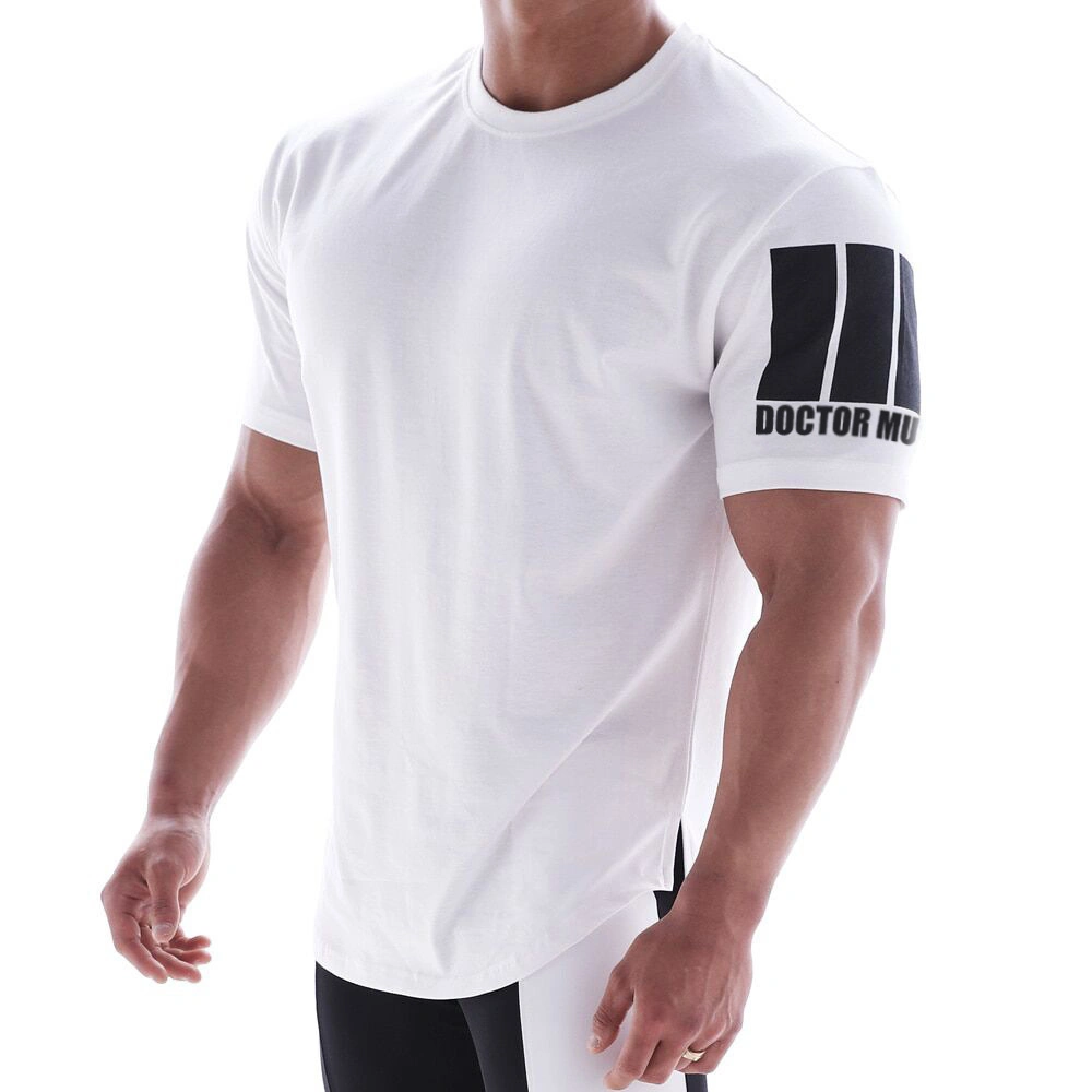 Sports Short Sleeve Men&prime;s Cotton Fitness T-Shirt Running Training Clothing