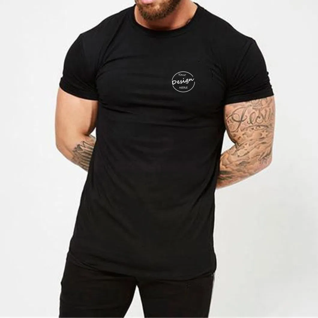 China Manufacturer Wholesale Custom Men&prime;s T Shirt Short Sleeve Breathable Sport Running Fitness Muscle Bodybuilding Mens Gym T Shirt