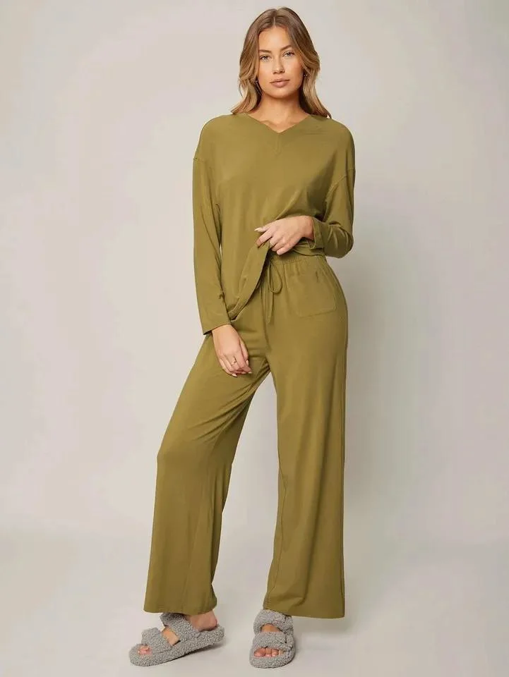 Custom Bamboo Lounge Wear Sets Night Dresses for Women Pyjamas Casual Clothes Sleeve Top &amp; Pants Women&prime;s Sleepwear Short Sleeve +Short Pants