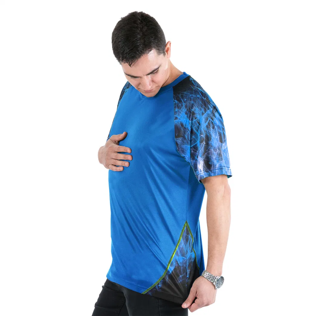 Wholesale Sport Running Printing Round Neck Short Sleeve Adult Sportswear Men&prime; S T-Shirt