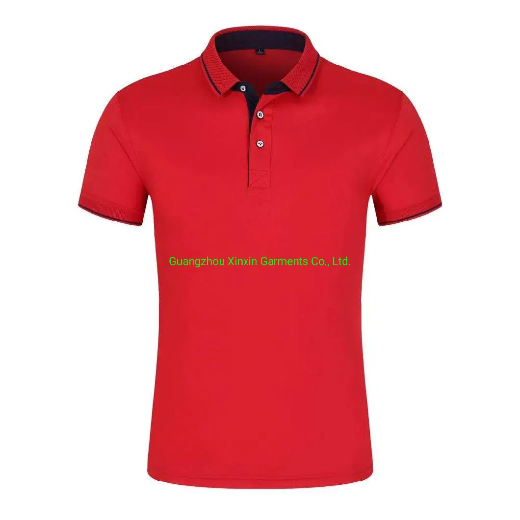 Customized Pure Cotton Pique Quickly Dry Fit Men Recycled Plain Golf Short Sleeves Polo Shirt (890)