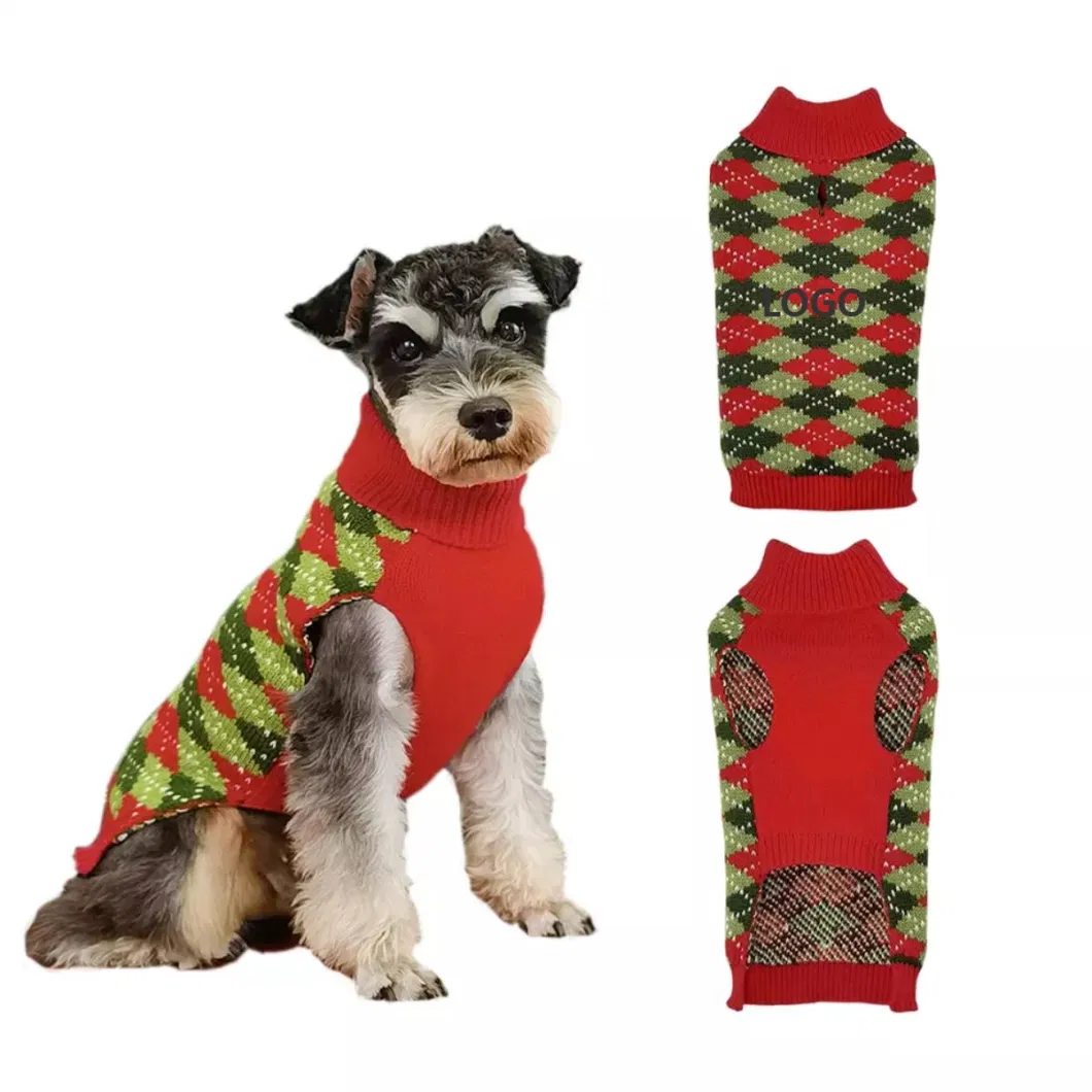 Christmas Cat Dog Knit Sweater Pullover Winter Dog Clothes Small Dog Chihuahua Yorkie Puppy Jacket Pet Clothing