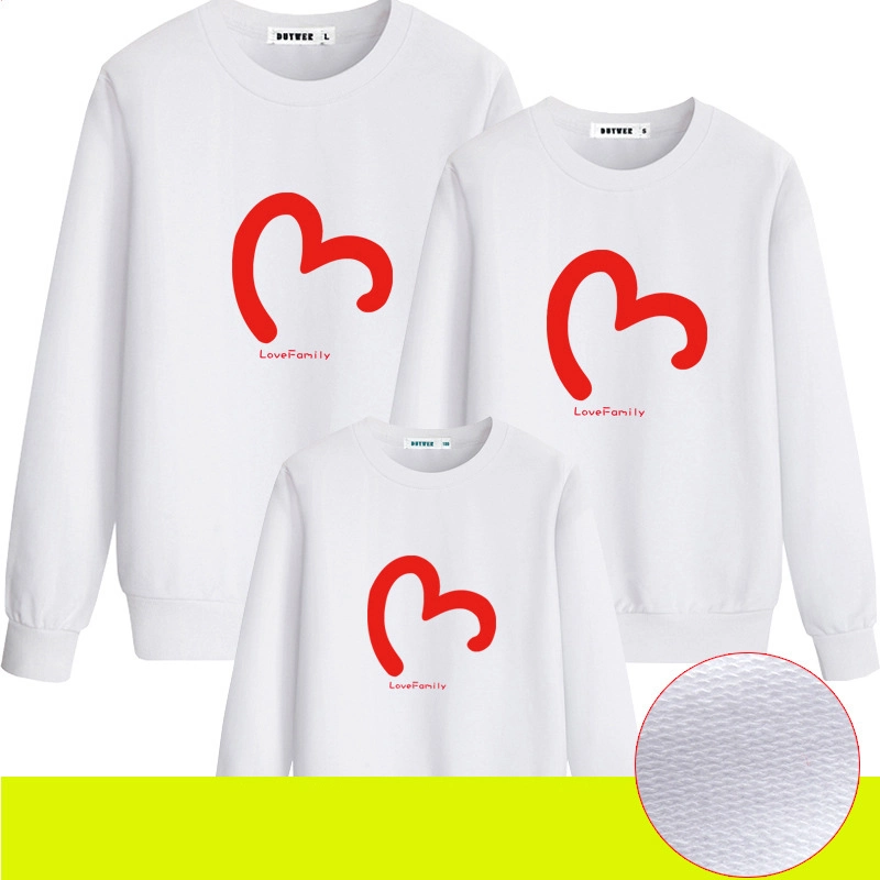 Family Matching Outfits Clothes Long Sleeve Pullover Sweatshirt Tops Shirt for Holiday Love Men Boy Girl