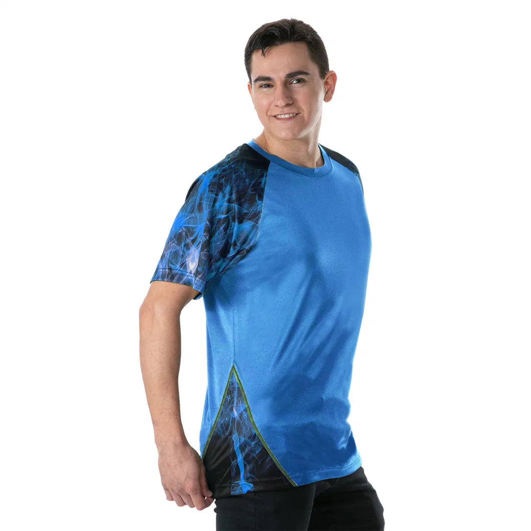 Wholesale Sport Running Printing Round Neck Short Sleeve Adult Sportswear Men&prime; S T-Shirt