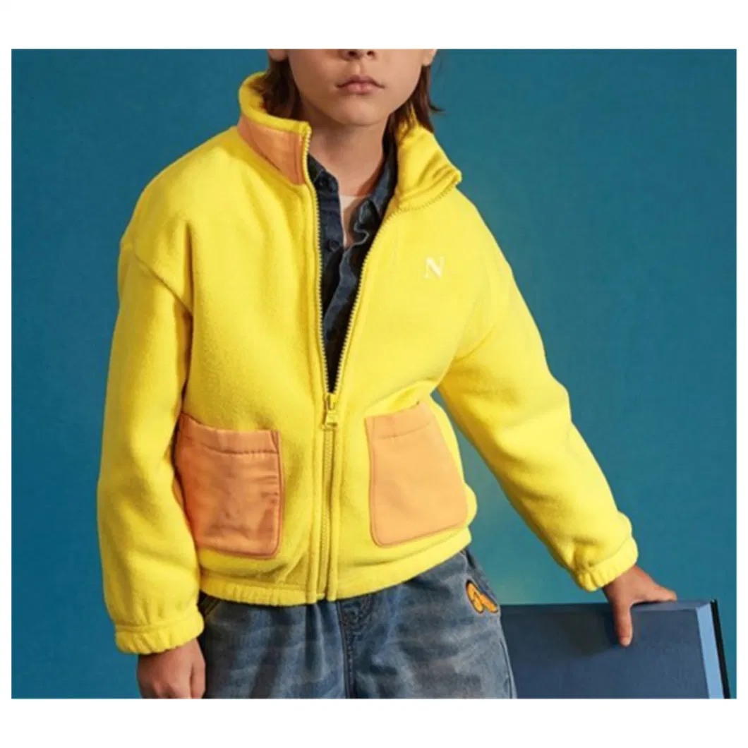 Children&prime;s Yellow Zipper Fleece