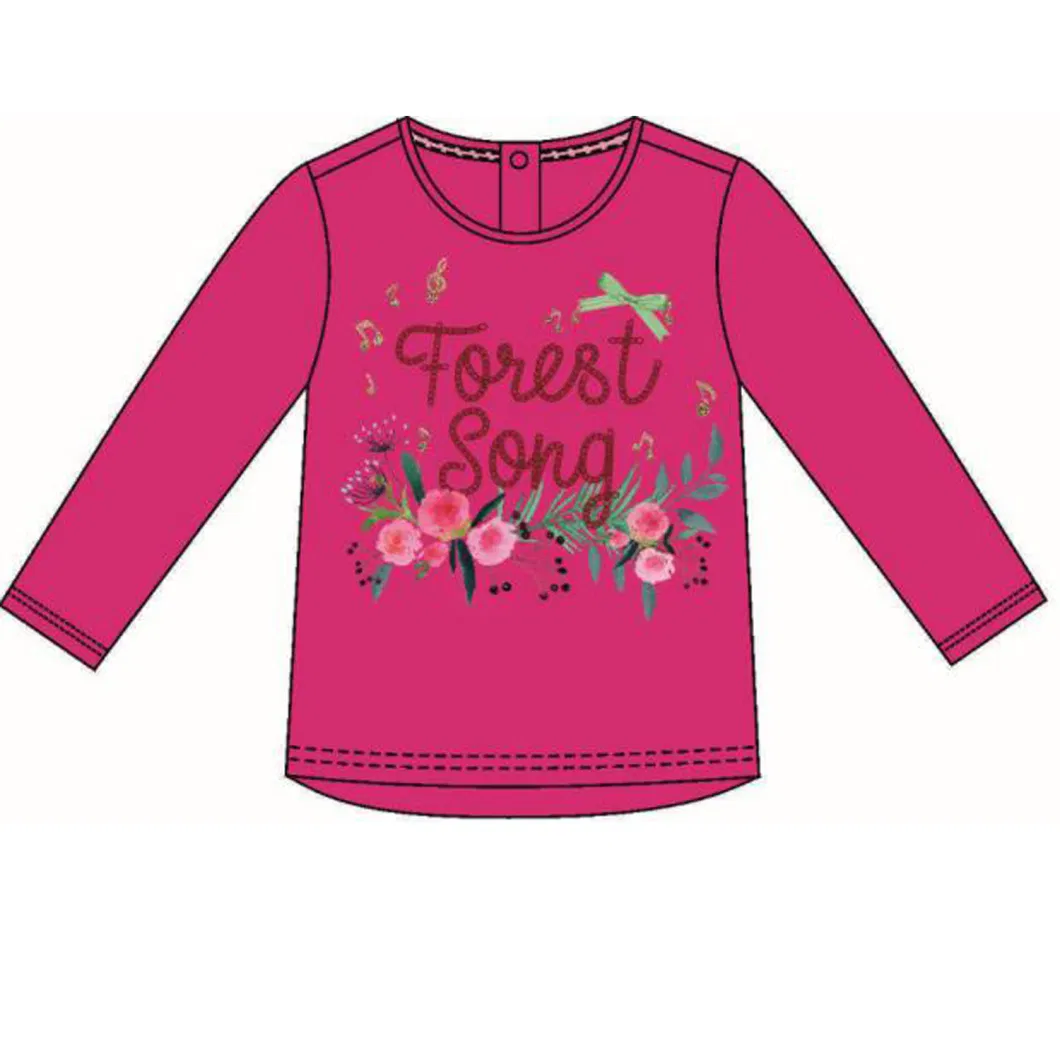 Costum Girls Long Sleeve T Shirt Child Casual Clothing Cute Cartoon Printed Pullover