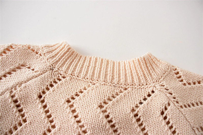 Spring and Summer Thin Hollow Jacket Shawl Baby Knitted Cardigan Sweater Girls