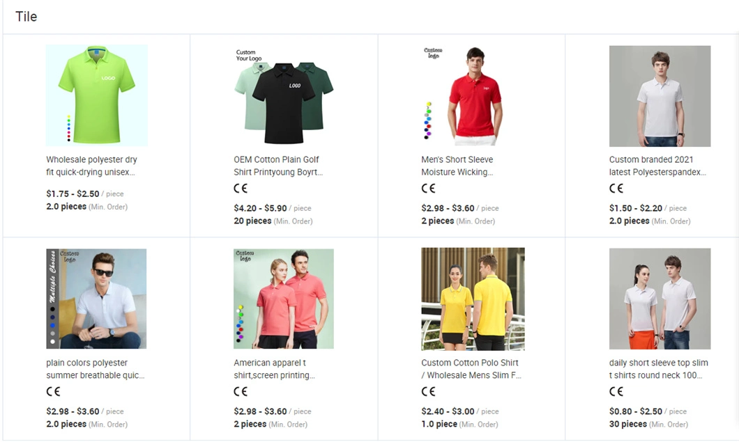 Wholesale Plain Blank Polyester Polo Golf Shirts Custom Logo Printing Plus Size Cotton Men&prime;s Polo Shirts