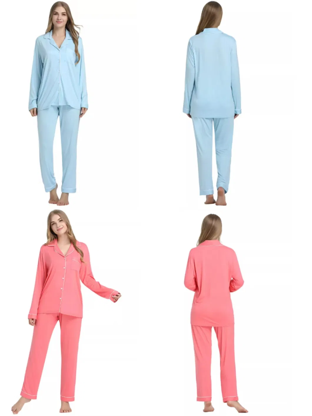 Women&prime;s Sleepwear Set Soft Bamboo Nightwear Loungeable Cool Nights Pajama Pants