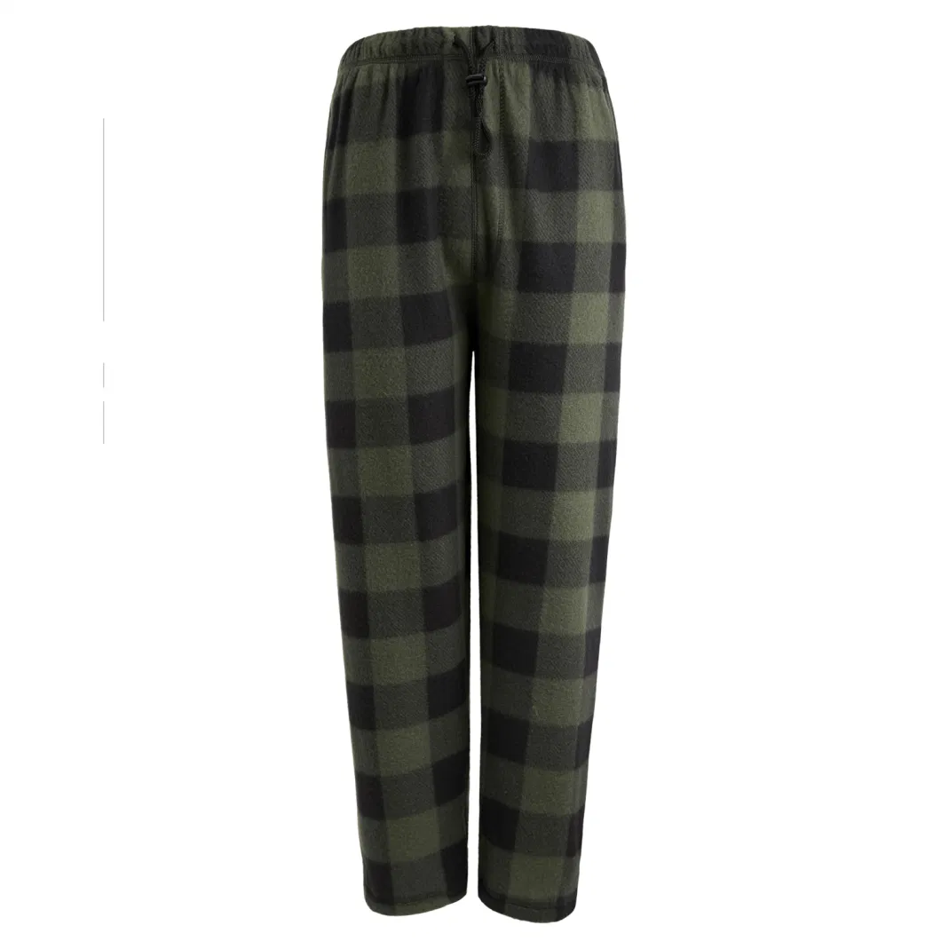 Knitting Plaid Sleepwear Wholesale OEM Custom Pants Mens Pyjama Pants