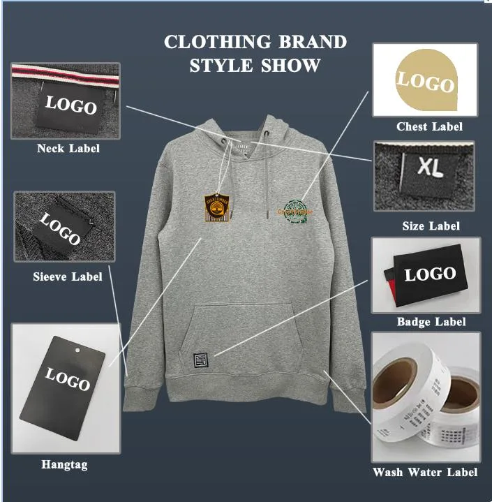 Manufacture Wholesale Fashion Printing Essentials Custom Fog Embroidered Logo Men Sport Unisex Pullover or Zipper and Loose